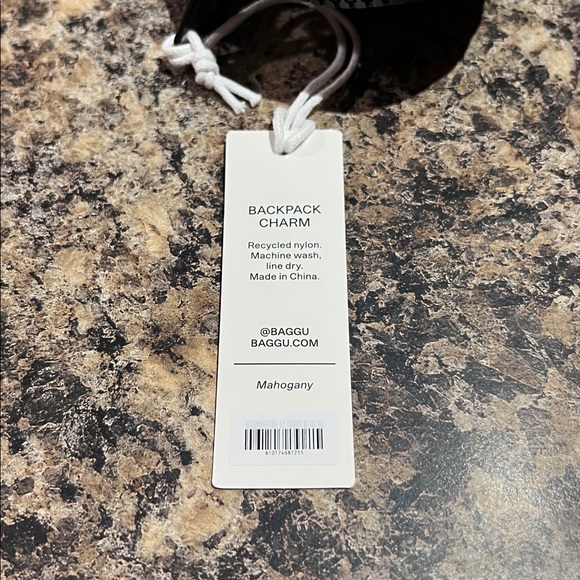 BAGGU Backpack Bag Charm In Mahogany - Picture 4 of 4